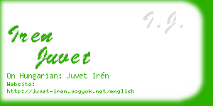 iren juvet business card